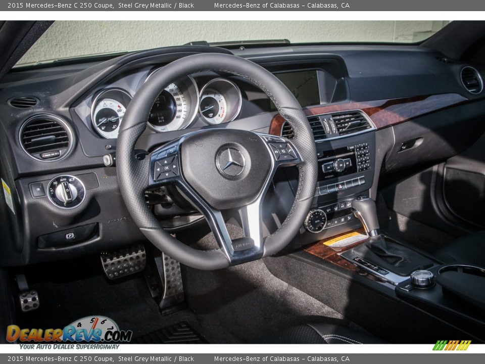 2015 Mercedes-Benz C 250 Coupe Steel Grey Metallic / Black Photo #5
