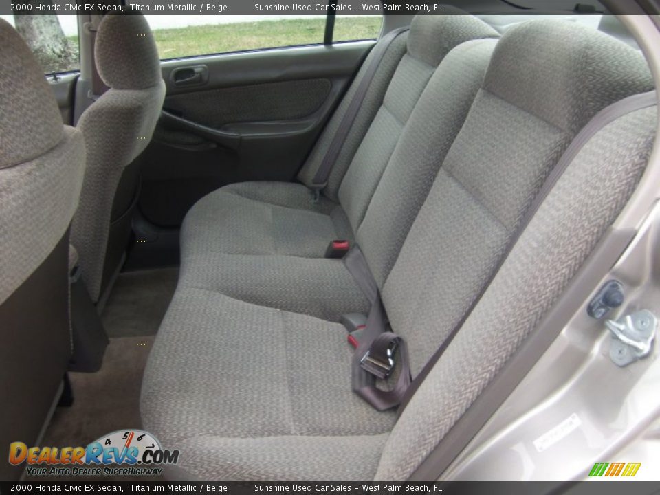 2000 Honda Civic EX Sedan Titanium Metallic / Beige Photo #8