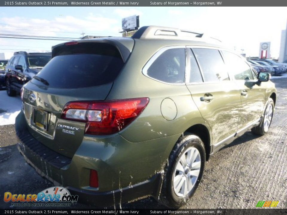 2015 Subaru Outback 2.5i Premium Wilderness Green Metallic / Warm Ivory Photo #3