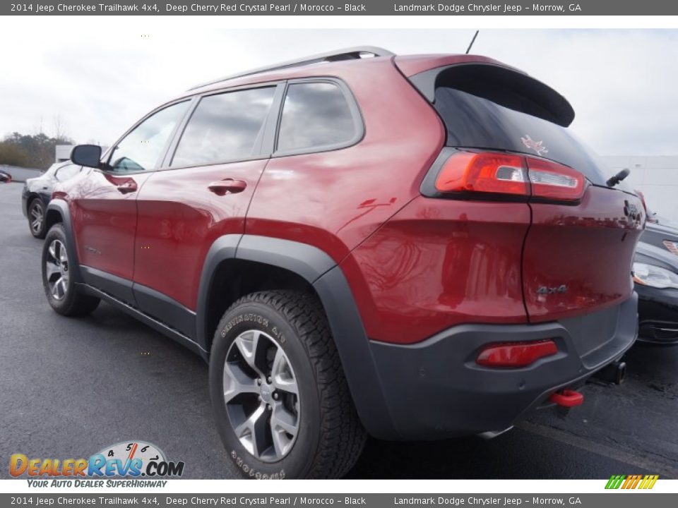 2014 Jeep Cherokee Trailhawk 4x4 Deep Cherry Red Crystal Pearl / Morocco - Black Photo #2