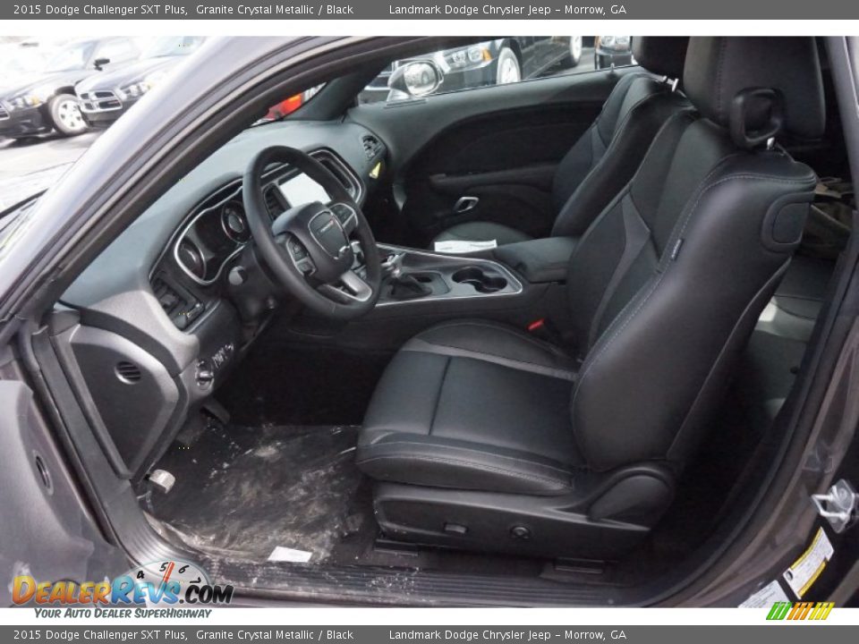 Black Interior - 2015 Dodge Challenger SXT Plus Photo #6