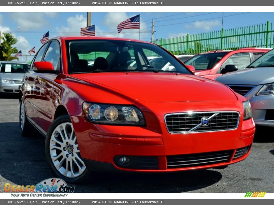 2006 Volvo S40 2.4i Passion Red / Off Black Photo #1