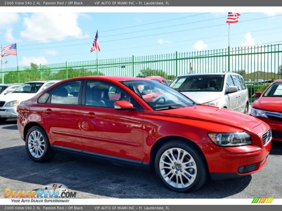 2006 Volvo S40 2.4i Passion Red / Off Black Photo #6