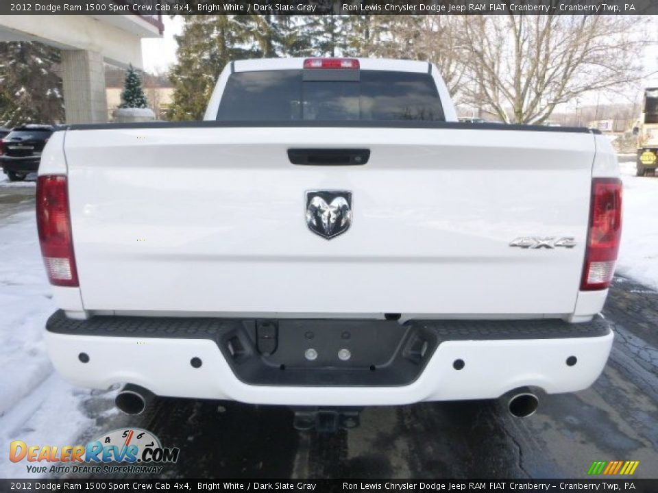2012 Dodge Ram 1500 Sport Crew Cab 4x4 Bright White / Dark Slate Gray Photo #9