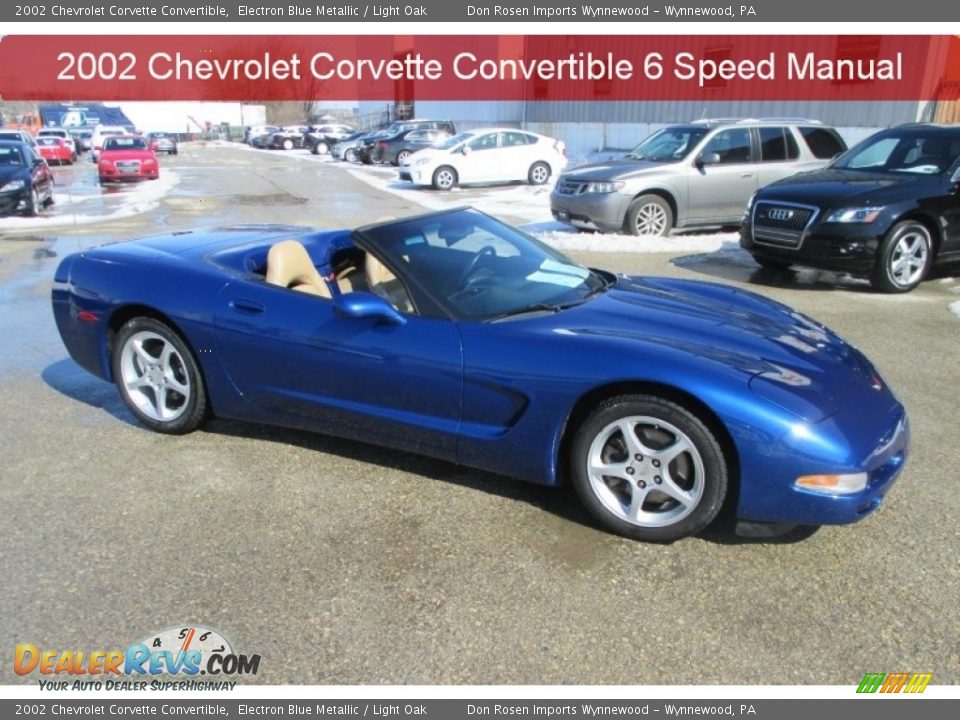2002 Chevrolet Corvette Convertible Electron Blue Metallic / Light Oak Photo #1