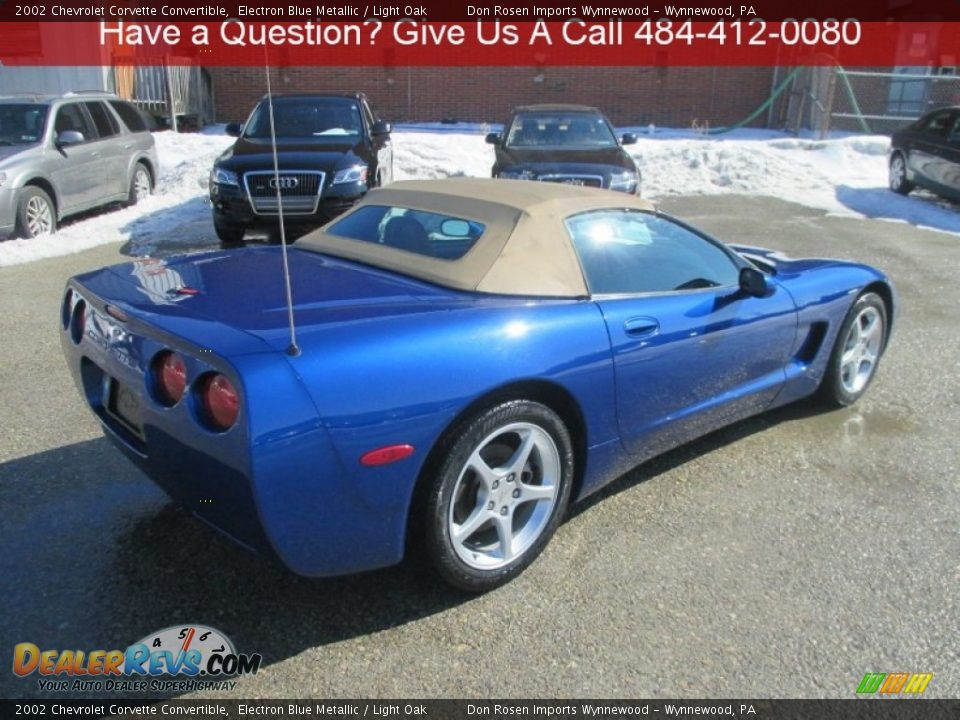 2002 Chevrolet Corvette Convertible Electron Blue Metallic / Light Oak Photo #3