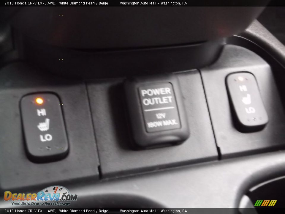 2013 Honda CR-V EX-L AWD White Diamond Pearl / Beige Photo #14