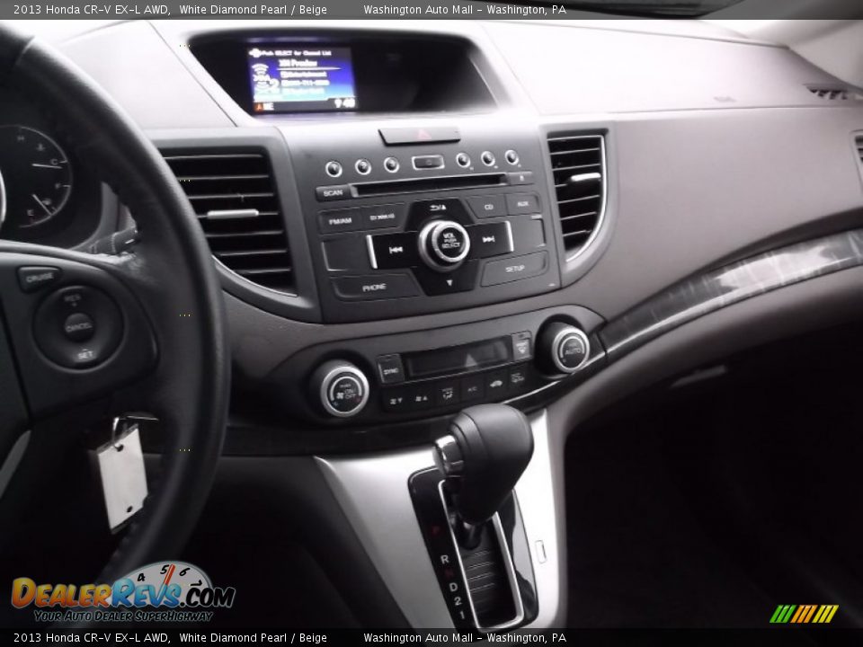 2013 Honda CR-V EX-L AWD White Diamond Pearl / Beige Photo #15