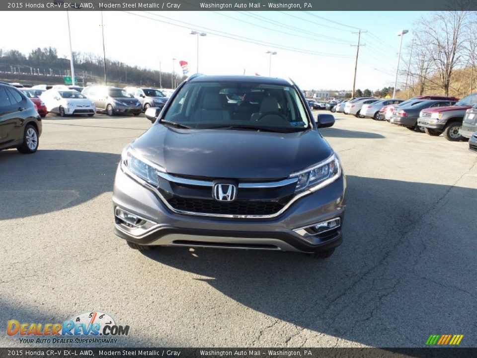 2015 Honda CR-V EX-L AWD Modern Steel Metallic / Gray Photo #1