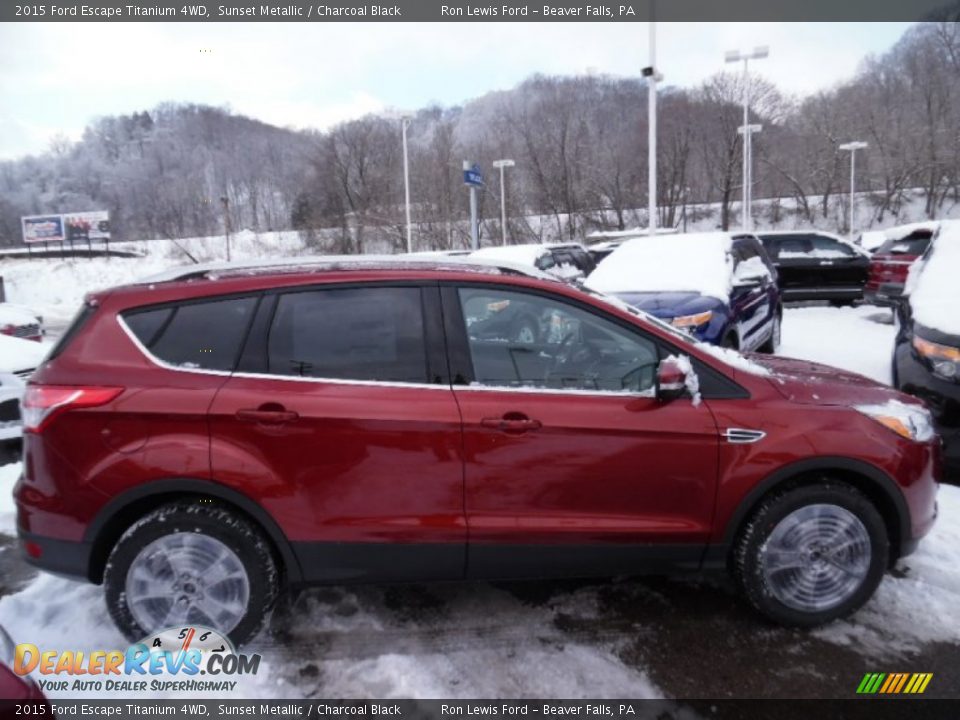 2015 Ford Escape Titanium 4WD Sunset Metallic / Charcoal Black Photo #1
