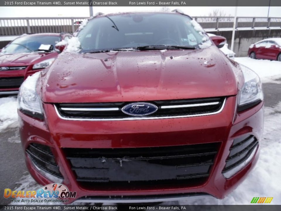2015 Ford Escape Titanium 4WD Sunset Metallic / Charcoal Black Photo #3