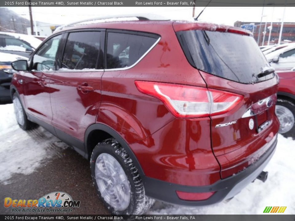 2015 Ford Escape Titanium 4WD Sunset Metallic / Charcoal Black Photo #6
