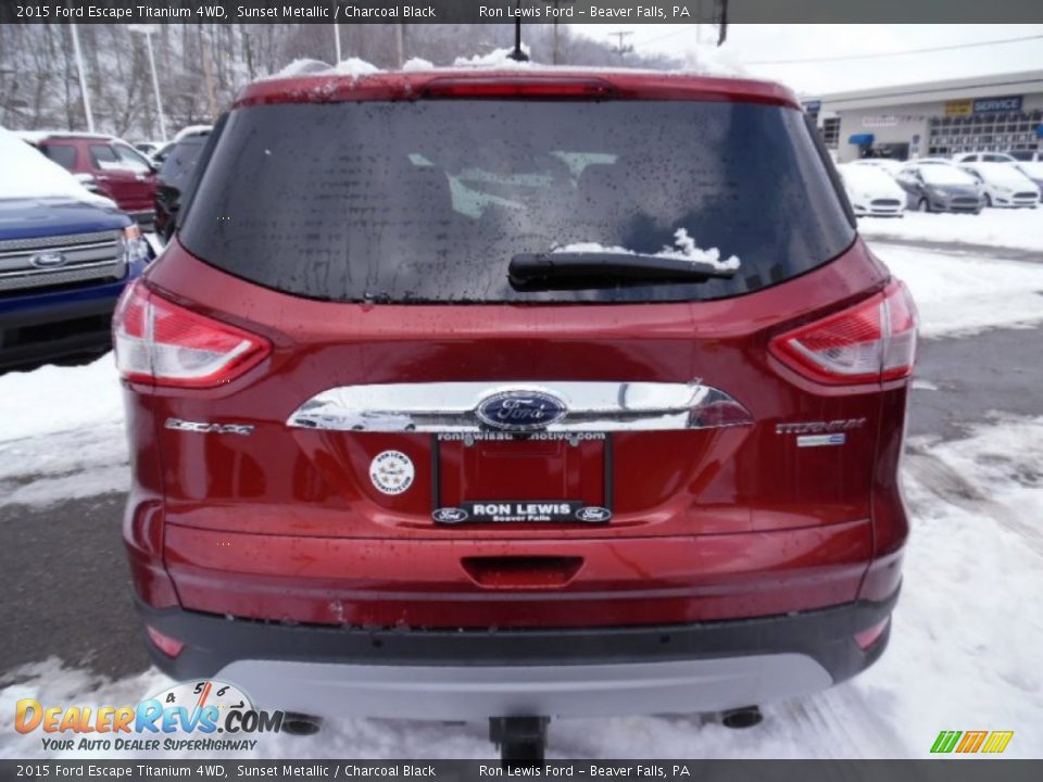 2015 Ford Escape Titanium 4WD Sunset Metallic / Charcoal Black Photo #7