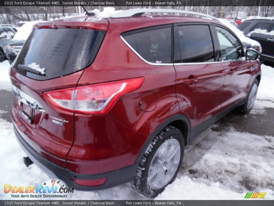 2015 Ford Escape Titanium 4WD Sunset Metallic / Charcoal Black Photo #10