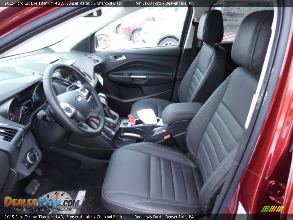 2015 Ford Escape Titanium 4WD Sunset Metallic / Charcoal Black Photo #11