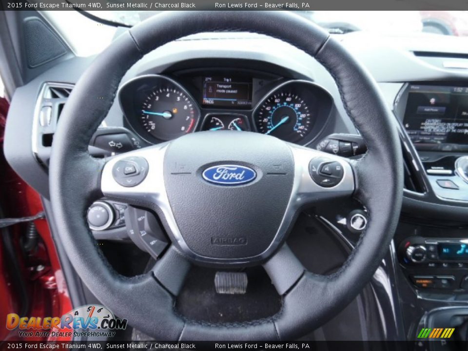 2015 Ford Escape Titanium 4WD Sunset Metallic / Charcoal Black Photo #16