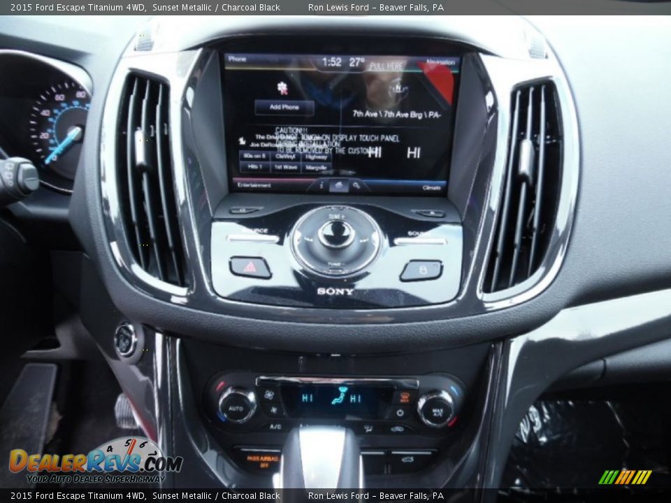2015 Ford Escape Titanium 4WD Sunset Metallic / Charcoal Black Photo #17