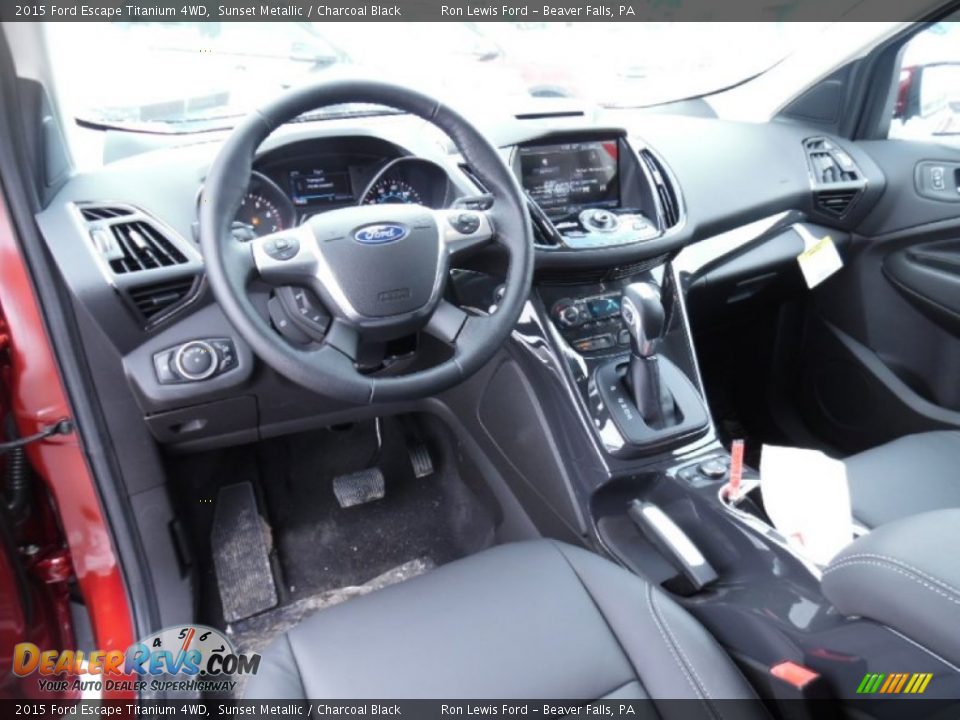 2015 Ford Escape Titanium 4WD Sunset Metallic / Charcoal Black Photo #19