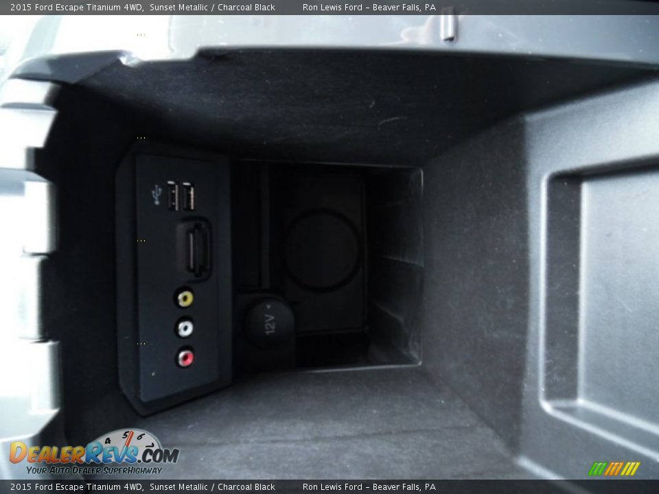 2015 Ford Escape Titanium 4WD Sunset Metallic / Charcoal Black Photo #20