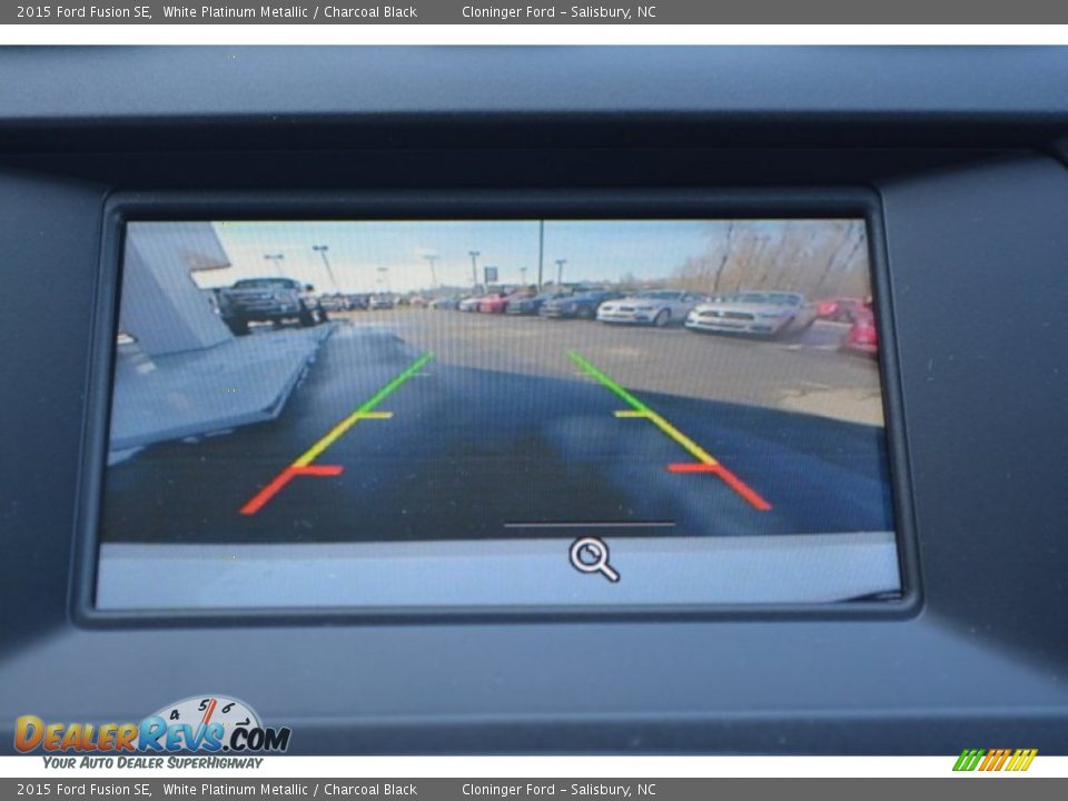 2015 Ford Fusion SE White Platinum Metallic / Charcoal Black Photo #13