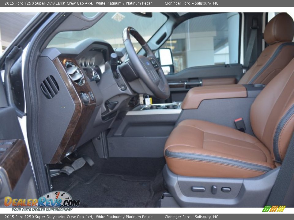 2015 Ford F250 Super Duty Lariat Crew Cab 4x4 White Platinum / Platinum Pecan Photo #7
