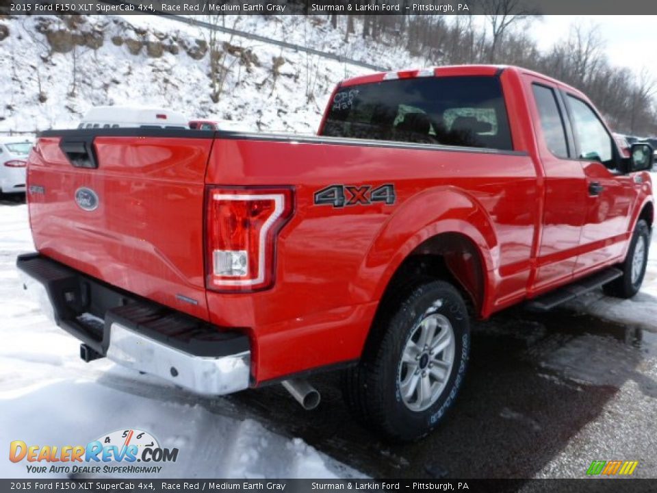 2015 Ford F150 XLT SuperCab 4x4 Race Red / Medium Earth Gray Photo #2
