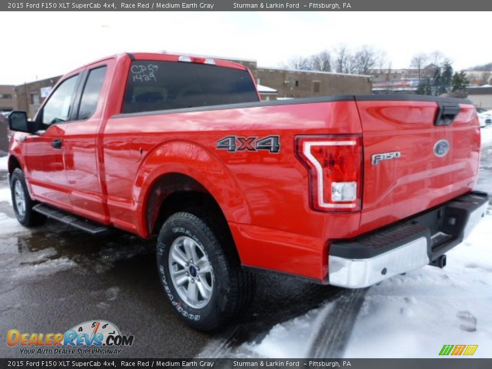 2015 Ford F150 XLT SuperCab 4x4 Race Red / Medium Earth Gray Photo #4