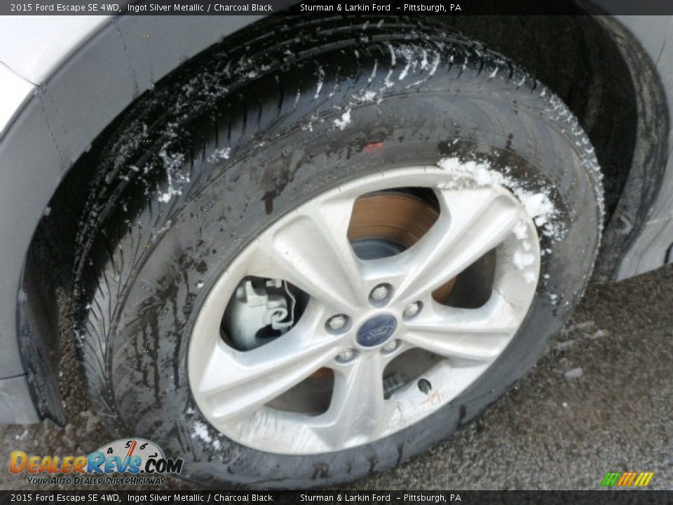 2015 Ford Escape SE 4WD Ingot Silver Metallic / Charcoal Black Photo #7