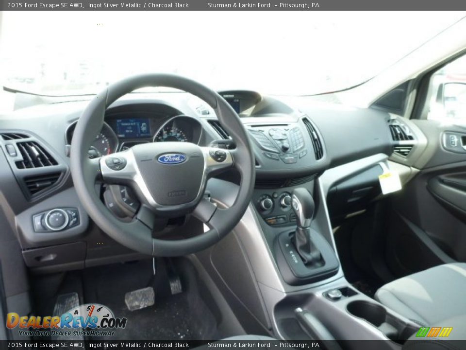 2015 Ford Escape SE 4WD Ingot Silver Metallic / Charcoal Black Photo #10
