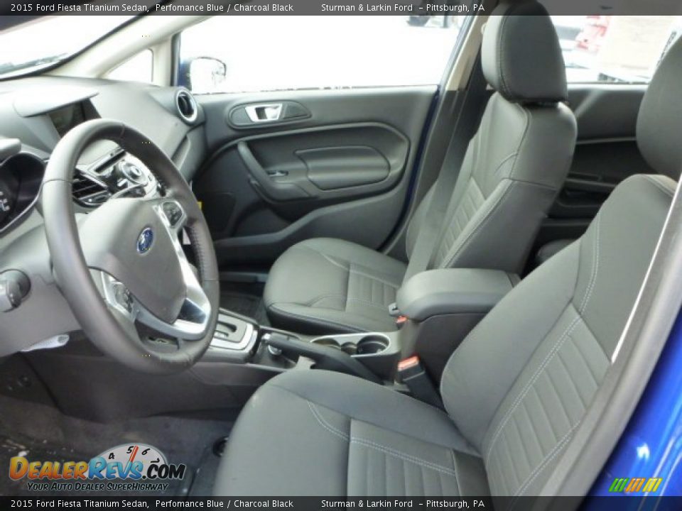 Charcoal Black Interior - 2015 Ford Fiesta Titanium Sedan Photo #8