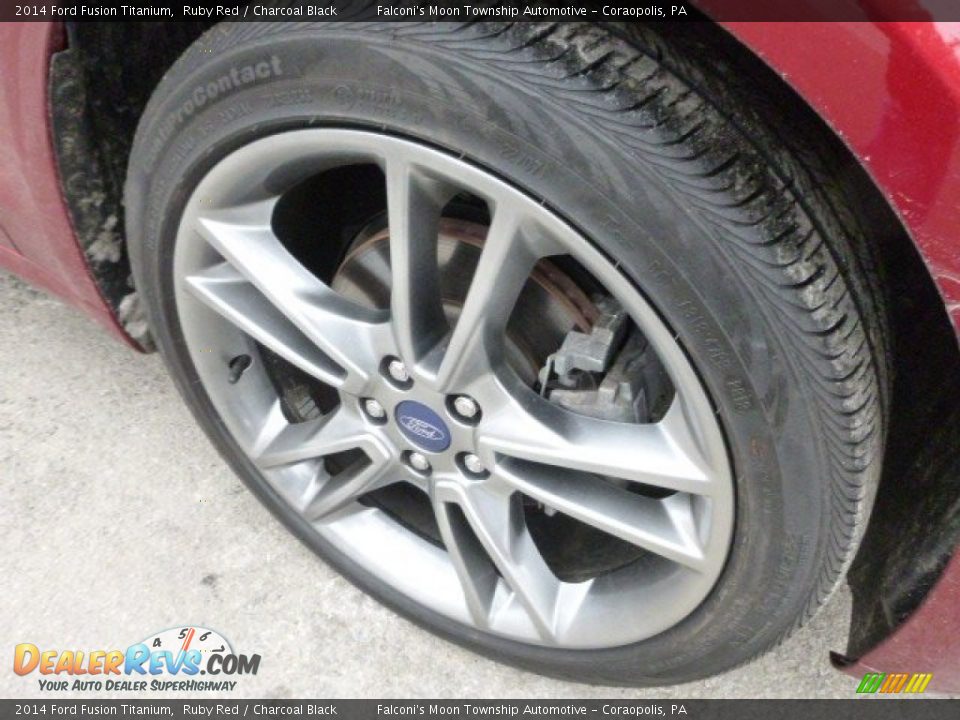 2014 Ford Fusion Titanium Ruby Red / Charcoal Black Photo #7