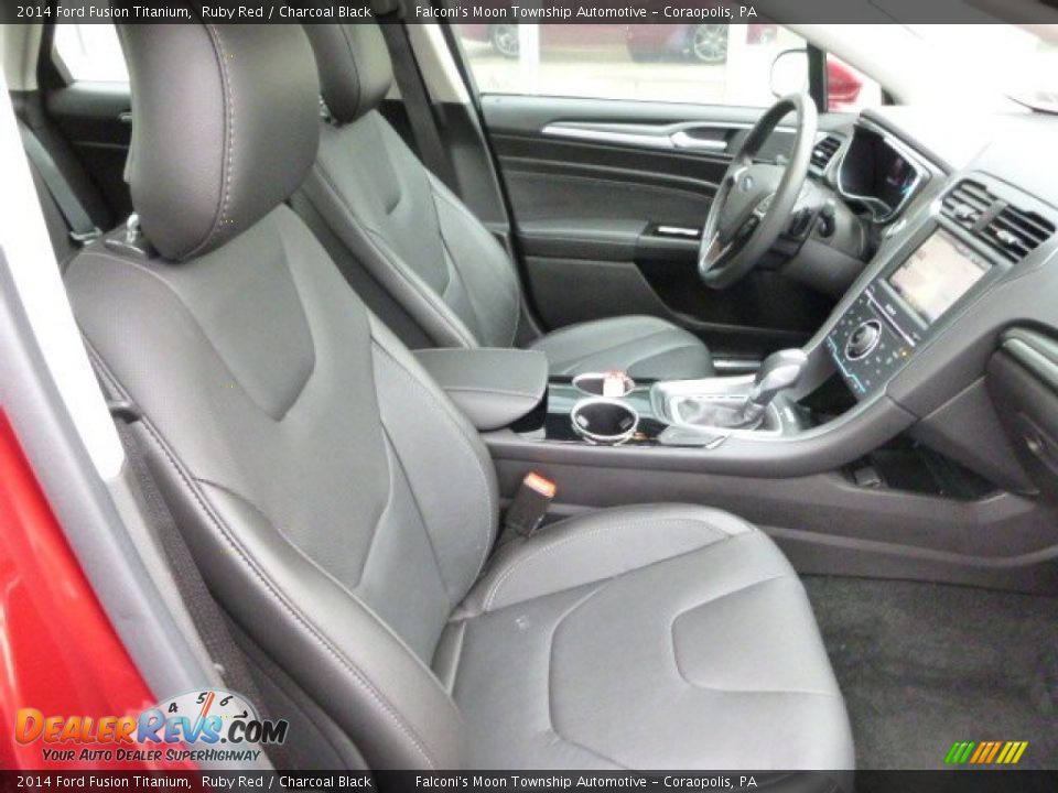 2014 Ford Fusion Titanium Ruby Red / Charcoal Black Photo #8