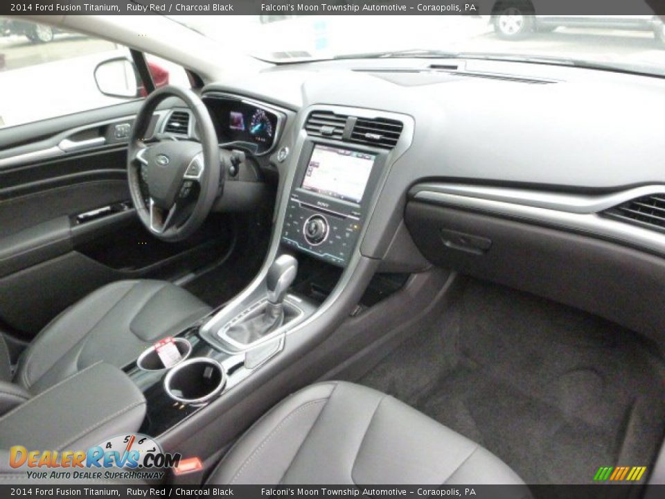 2014 Ford Fusion Titanium Ruby Red / Charcoal Black Photo #9