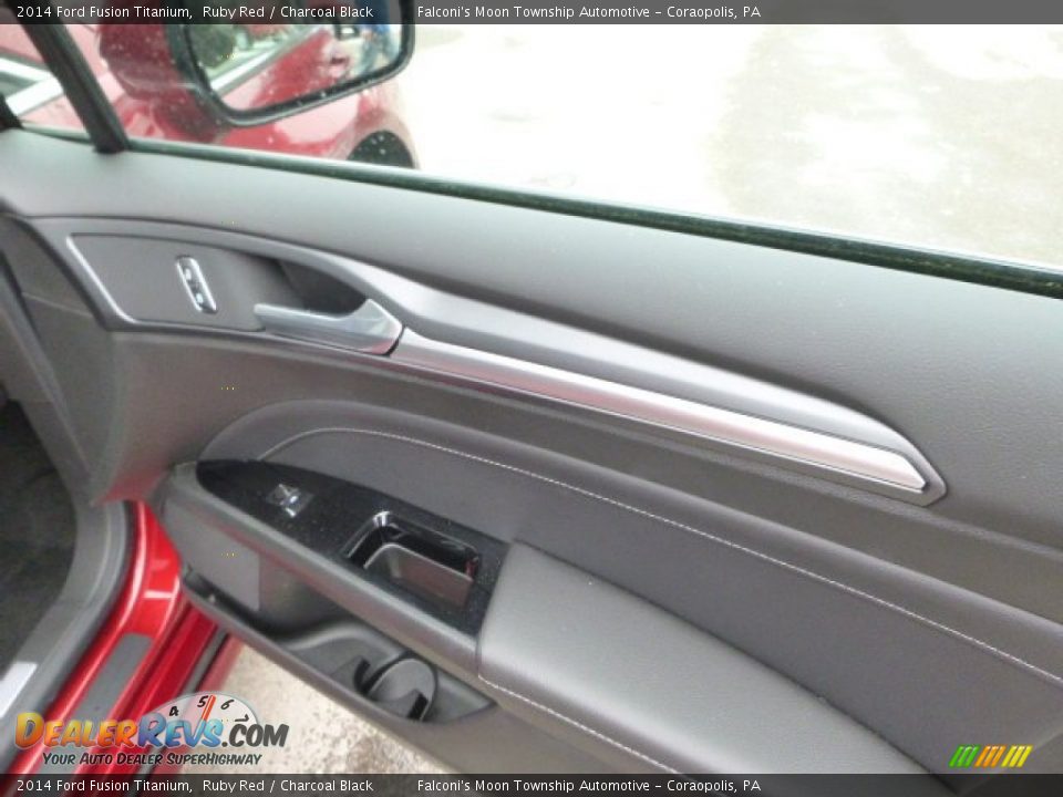 2014 Ford Fusion Titanium Ruby Red / Charcoal Black Photo #10