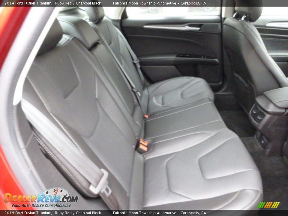 2014 Ford Fusion Titanium Ruby Red / Charcoal Black Photo #11