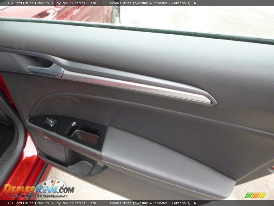 2014 Ford Fusion Titanium Ruby Red / Charcoal Black Photo #12