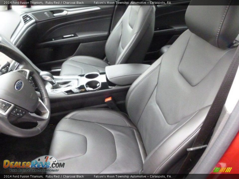 2014 Ford Fusion Titanium Ruby Red / Charcoal Black Photo #13
