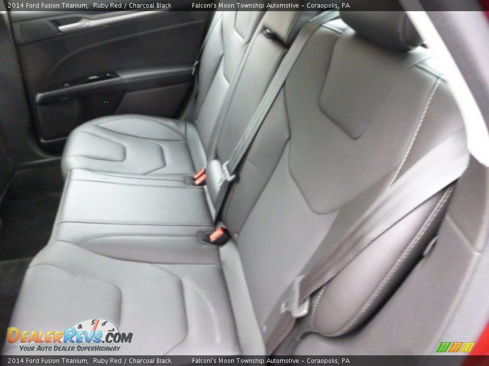 2014 Ford Fusion Titanium Ruby Red / Charcoal Black Photo #14