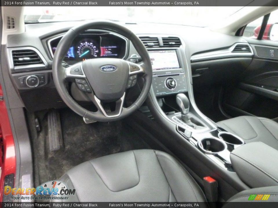 2014 Ford Fusion Titanium Ruby Red / Charcoal Black Photo #15