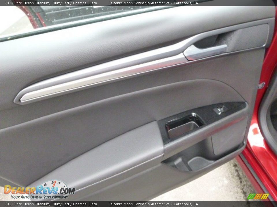 2014 Ford Fusion Titanium Ruby Red / Charcoal Black Photo #17