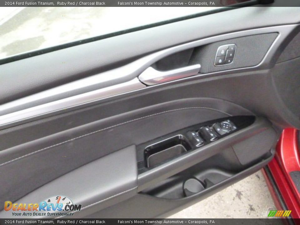2014 Ford Fusion Titanium Ruby Red / Charcoal Black Photo #18