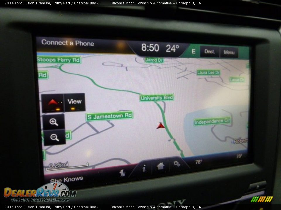 2014 Ford Fusion Titanium Ruby Red / Charcoal Black Photo #21