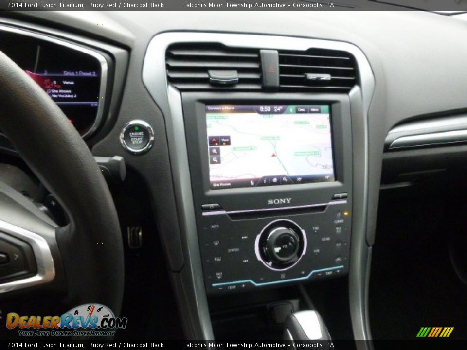 2014 Ford Fusion Titanium Ruby Red / Charcoal Black Photo #22