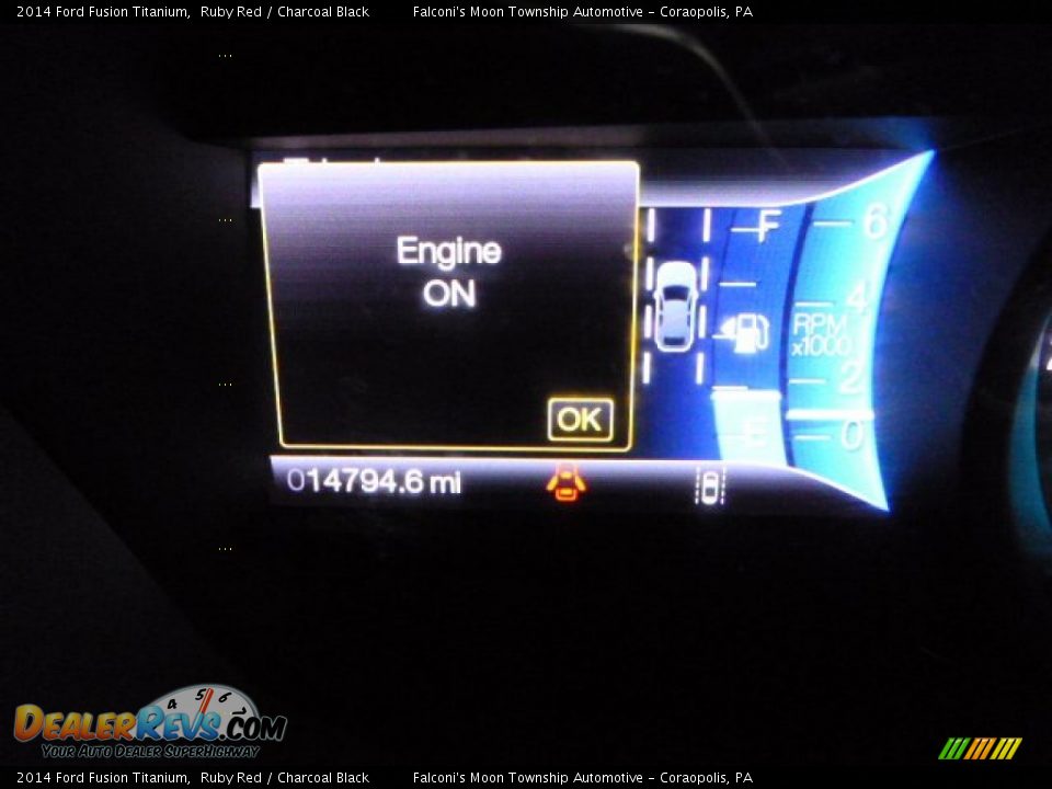 2014 Ford Fusion Titanium Ruby Red / Charcoal Black Photo #23