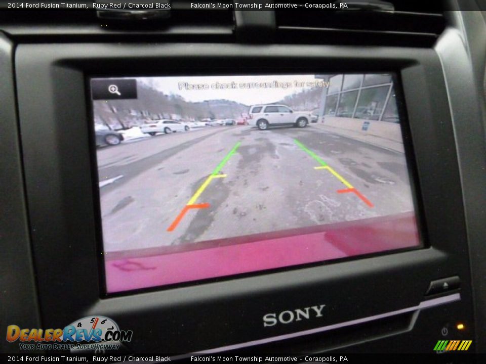 2014 Ford Fusion Titanium Ruby Red / Charcoal Black Photo #24