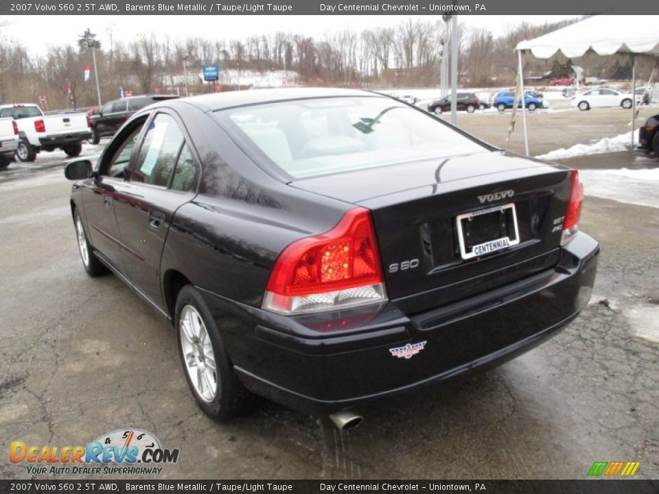 2007 Volvo S60 2.5T AWD Barents Blue Metallic / Taupe/Light Taupe Photo #4