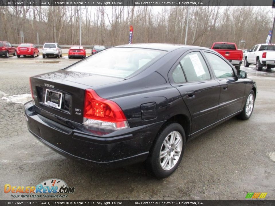 2007 Volvo S60 2.5T AWD Barents Blue Metallic / Taupe/Light Taupe Photo #8