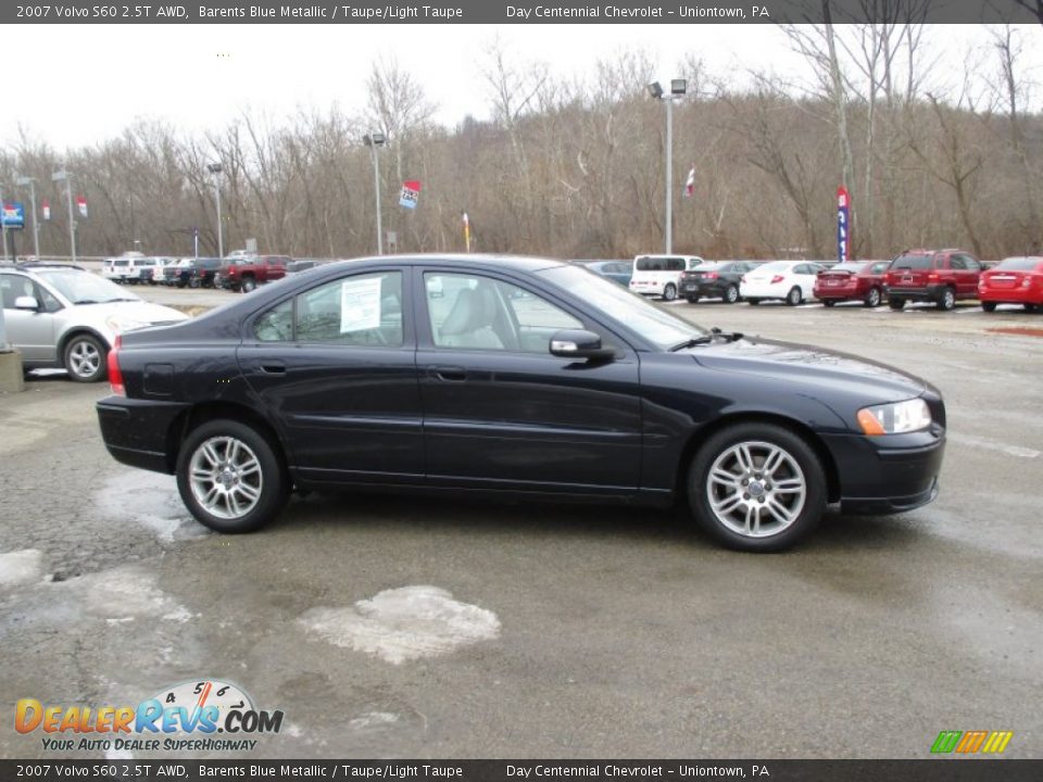 2007 Volvo S60 2.5T AWD Barents Blue Metallic / Taupe/Light Taupe Photo #10