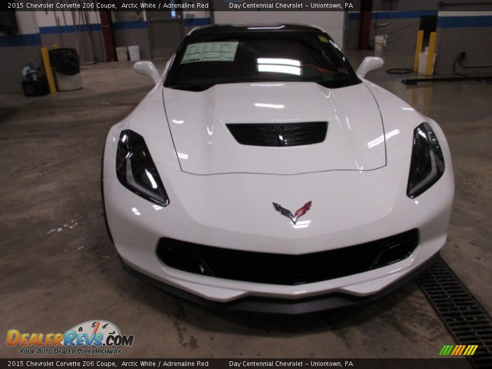 2015 Chevrolet Corvette Z06 Coupe Arctic White / Adrenaline Red Photo #5