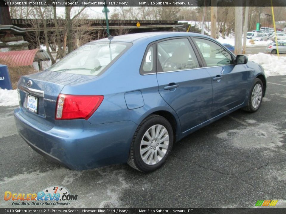 2010 Subaru Impreza 2.5i Premium Sedan Newport Blue Pearl / Ivory Photo #6